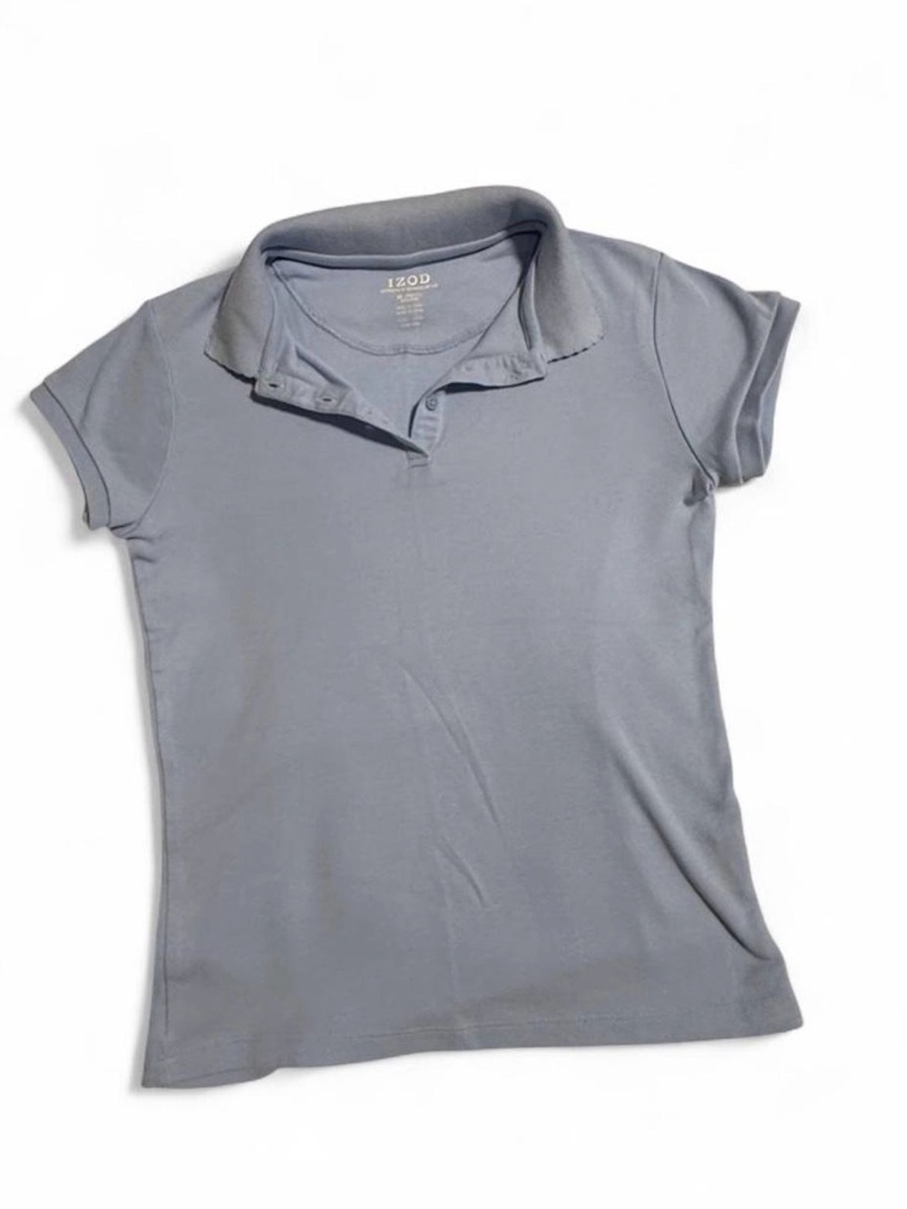 Girl’s Youth Izod Light Blue Polo Shirt Size Medium 10/12